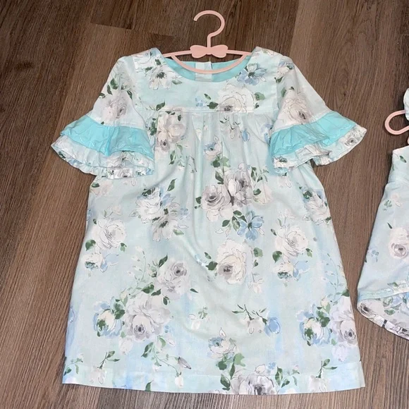 Sister matching set sewn with love,  12 month romper & 3T dress - Picture 13 of 16